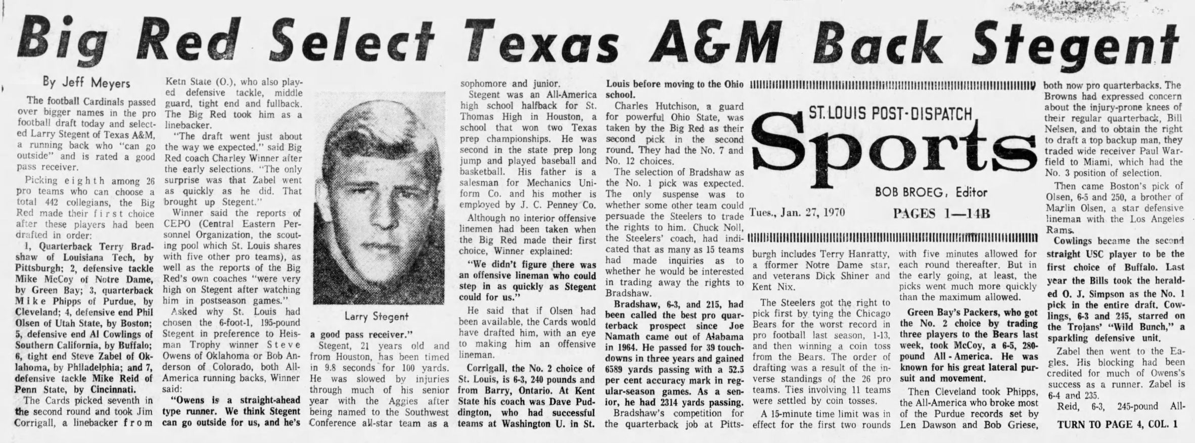 1970: Larry Stegent